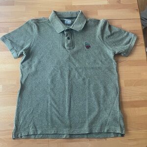 Disney Parks Star Wars Boba Fett Polo Shirt Mens Golf Resort S Green Cotton